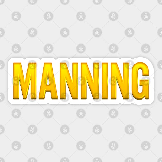 Manning Family Name Sticker by xesed